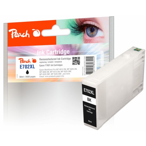 Peach E70  Druckerpatrone XL bk ersetzt Epson T7021 bk