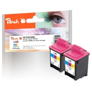 Peach L60 C 2 Druckköpfe 2*col ersetzt Lexmark