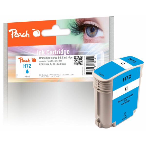 Peach HP 72 C Druckerpatrone cy ersetzt HP No. 72 C