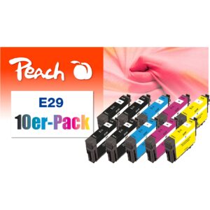 Peach E29  10 Druckerpatronen (2*bk