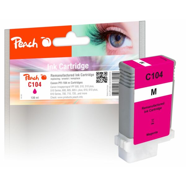 Peach C104 M XL-Druckerpatrone ma ersetzt Canon PFI-104M