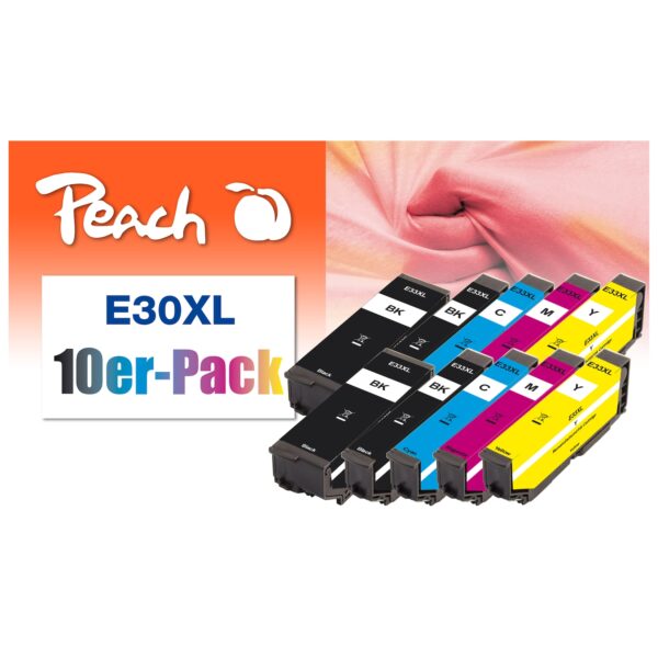 Peach E33  10 Druckerpatronen XL (2*bk