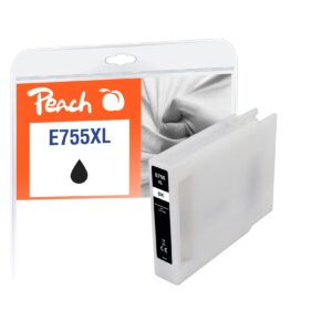 Peach E754/755/756 XL Druckerpatrone XL bk ersetzt Epson T7551BK