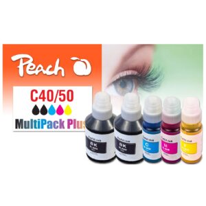 Peach C40  5 Druckerpatronen (2*bk