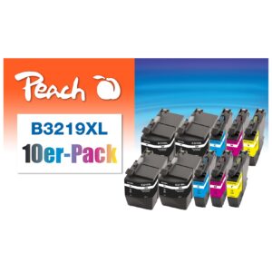 Peach B3219 XL 10 Druckerpatronen XL (4*bk