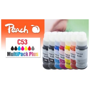 Peach C53  7 Druckerpatronen (2*bk