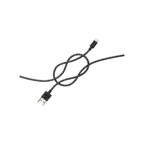 LE CORD Lightning Kabel 2m aus Fischnetz schwarz