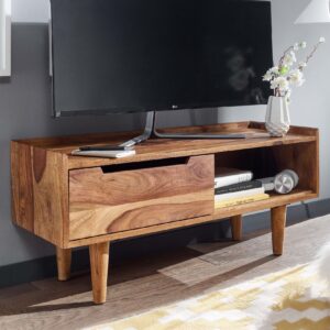 TV Schrank FineBuy Lowboard 95x44x34 cm Holz Fernsehkommode Fernsehschrank