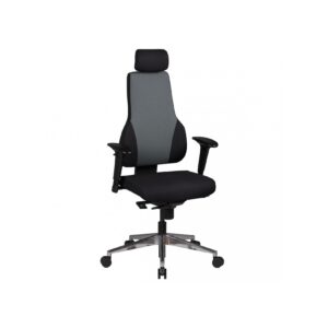 Bürostuhl Ergonomisch Stoff Schwarz Drehstuhl Büro Sessel Chefsessel Kopfstütze