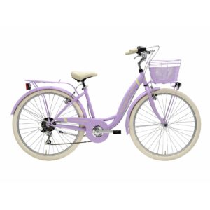 Adriatica Cityfahrrad 26 Zoll PANDA lila inkl. Korb