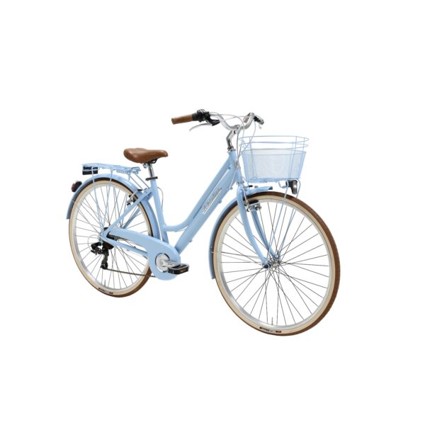 Adriatica Cityfahrrad 28 Zoll RETRO Lady Blau inkl. Korb