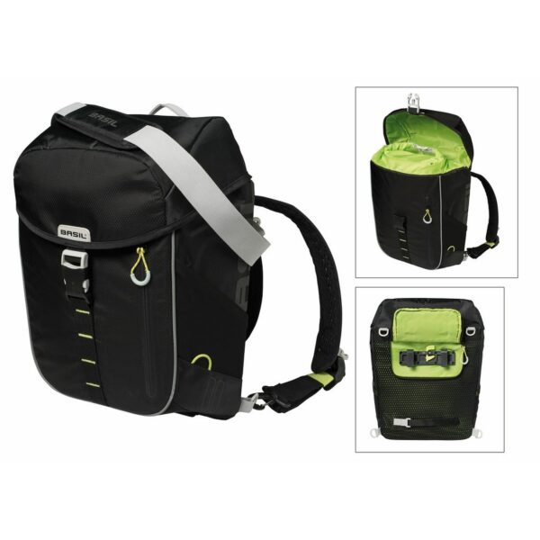 BASIL Einzelpacktasche "Miles" - schwarz/lime