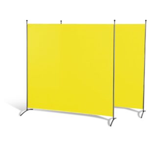 Grasekamp Doppelpack Stellwand 180x180 cm - gelb -  Paravent Raumteiler Trennwand  Sichtschutz