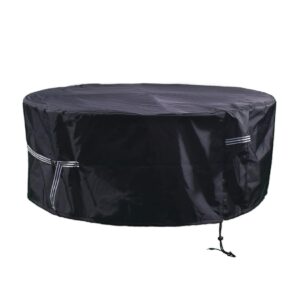 Grasekamp Black Premium Gartensitzgruppenhülle Ø  160x85cm / garden dining set cover /  atmungsaktiv / breathable