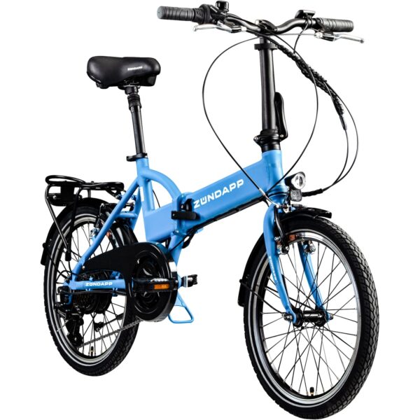 Zündapp Z101 20 Zoll Elektro Klapprad für Erwachsene 150 - 180 cm 6 Gang E Klappfahrrad E Bike Faltrad Pedelec StVZO