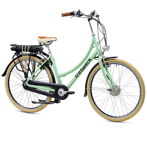 Tretwerk Aurora E Bike Damen 28 Zoll Elektrofahrrad 165 - 185 cm retro Hollandrad E Damenfahrrad