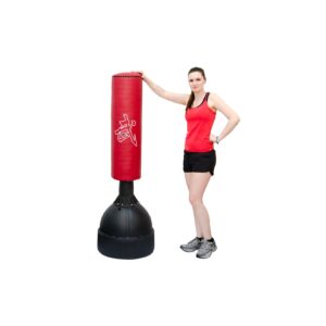 160 cm Standboxsack Box Punching Bag Standfuß PU Boxsack Stehend Boxständer Rot