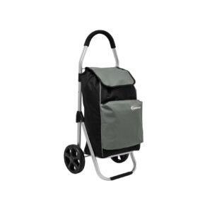 52L Einkaufstrolley Kühlfach Faltbarer Einkaufsroller XL Shopping Trolley Grau