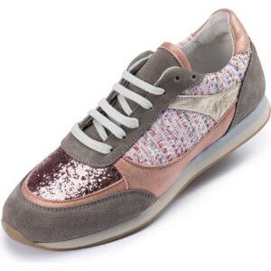 Damen Casual Sneaker Freizeitschuhe  - rosé/gold/grau