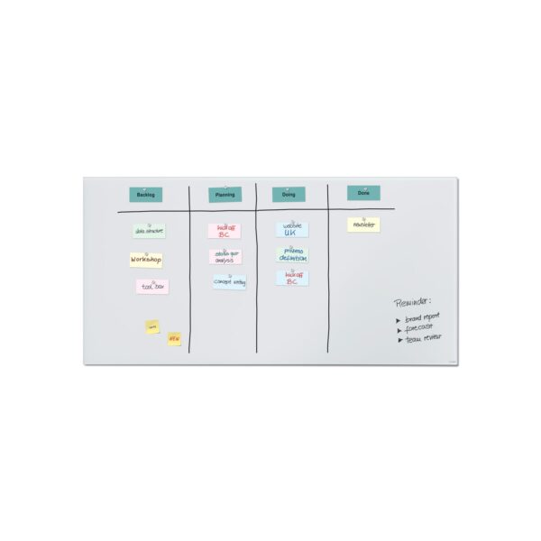 SIGEL GL525 Glas Whiteboard Artverum 200x100cm weiß matt Magnettafel