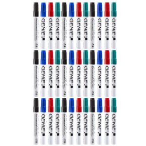 36 Stück GENIE Permanent Marker bunt Permanentmarker Filzstift wasserfest M Rund