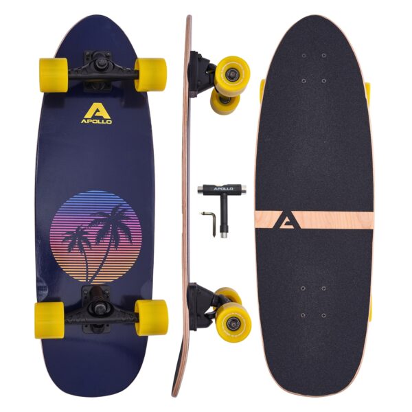 Apollo Midi Longboard Surfskate Pro Miami Sunset