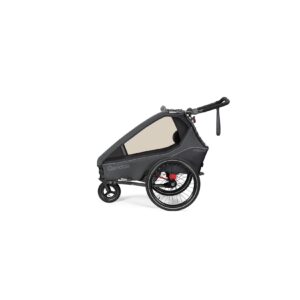 Qeridoo Fahrradanhänger Kidgoo 2 Steel Grey