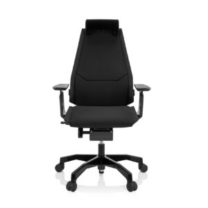 High End Bürostuhl GENIDIA BLACK Stoff mit Armlehnen hjh OFFICE