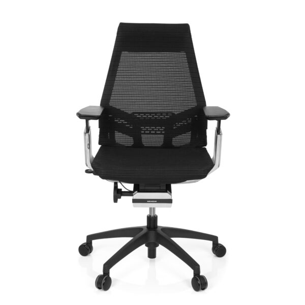 Profi Bürostuhl GENIDIA SMART BLACK CM Netzstoff mit Armlehnen hjh OFFICE