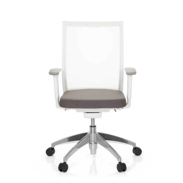 Profi Bürostuhl ASPEN WHITE Stoff mit Armlehnen (höhenverstellbar) hjh OFFICE