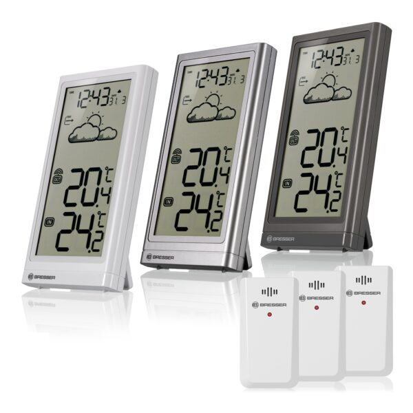 BRESSER Meteo Temp Wetterstation Farbe: silver