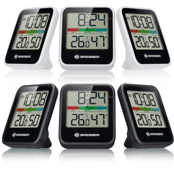 BRESSER Climate Monitor Thermo- / Hygrometer DCF 3er-Set Farbe: schwarz