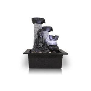 Zimmerbrunnen Tischbrunnen Dekobrunnen FoBuddha Pot mit LED 10782