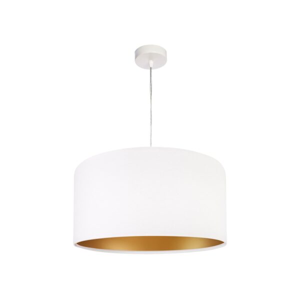 Pendelleuchte Hängeleuchte Jalua P Velours white & gold Ø 40 cm 10784