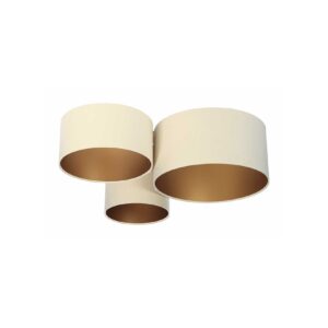 Deckenleuchte PlaMian Velours creme & gold Ø 91cm 10961