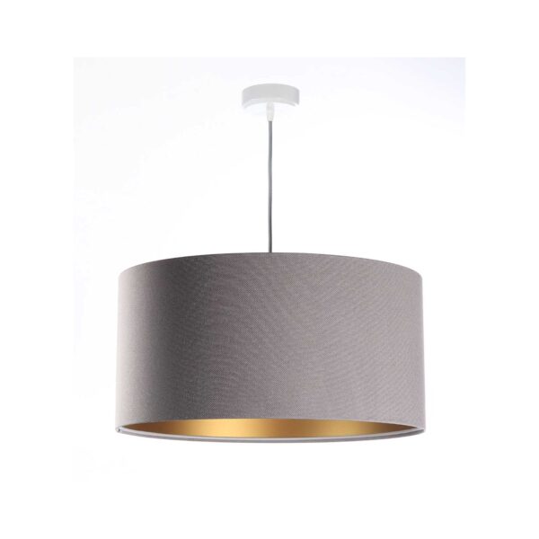 Hängeleuchte Chone Polsterstoff grey & gold matt Ø 40 cm 11059