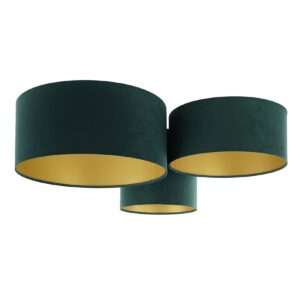 Deckenleuchte Henny C Triple Velours green & gold 91 cm 11139