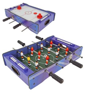 Best Sporting Mini Tischkicker 2 in 1 Fußball und Hockey I Kickertisch klein ideal für das Tischfussball Kinder Match I Mini Kicker Tischfussball mit 12 Spielern und 2 Bällen I Mini Football Game