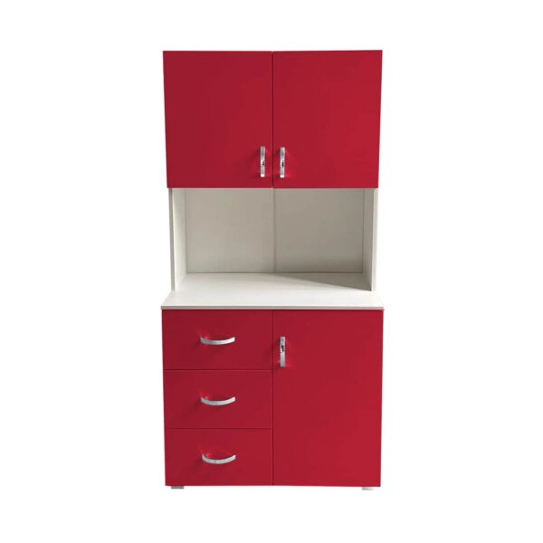 HTI-Living Badschrank Rot Weiß