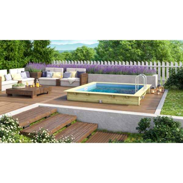 Karibu Rechteckiger kdi Massivholz Pool 308