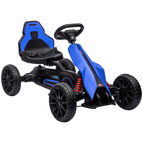 HOMCOM Go Kart mit verstellbarem Sitz blau 100L x 58B x 58