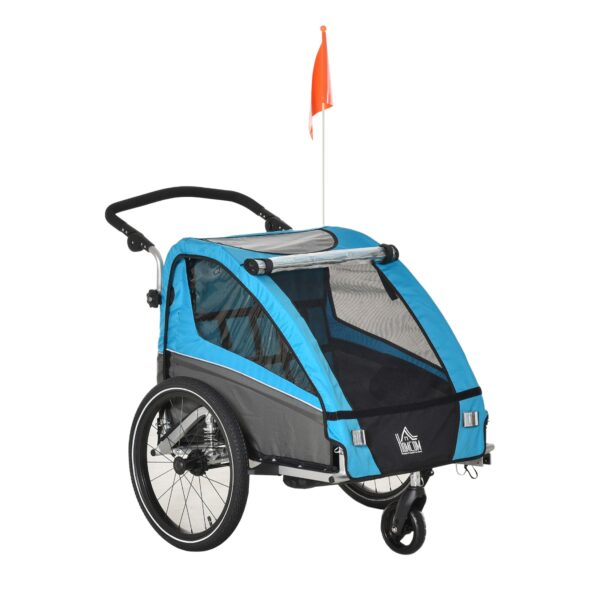 HOMCOM 3in1 Kinderwagen auch als Jogger und Fahrradanhänger 160 x 88 x 102 cm (LxBxH)