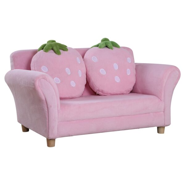 HOMCOM Kinder Erdbeersofa rosa