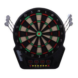 HOMCOM Elektronische Dartscheibe für bis zu 16 Spieler schwarz 44 x 3