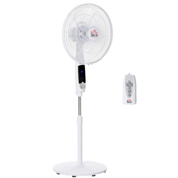 HOMCOM Standventilator mit Fernbedienung weiß 42L x 45B x 138Hcm