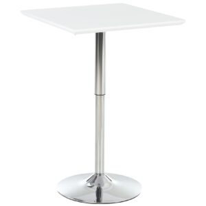 HOMCOM Bistrotisch höhenverstellbar weiß 60 x 60 x 71-92 cm (BxTxH)