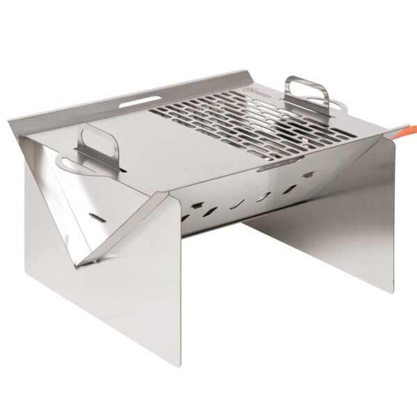 Outsunny Gasgrill mit Gasschlauch silber 52L x 40B x 31H cm