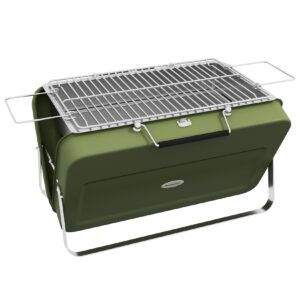 Outsunny Tischgrill im Koffersystem grün 47L x 30B x 28H cm