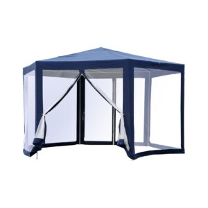 Outsunny Pavillon in sechseckiger Form 390 x 390 x 250 cm (LxBxH)