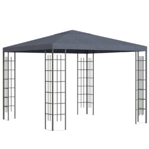 Outsunny Pavillon mit Stahlrahmen grau 2